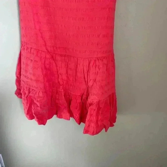 Anthropologie Flounced Open-Back Mini Dress Teaberry Size Large - Picture 6 of 13
